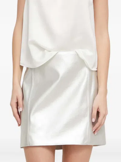 Hugo Boss Panelled Mini Skirt In White