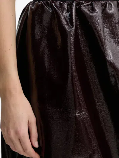 Herskind Elasticated Mini Skirt In Brown