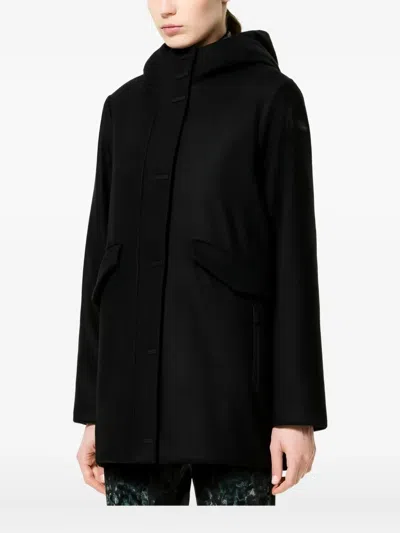Rrd Hooded Pocket Coat In Black