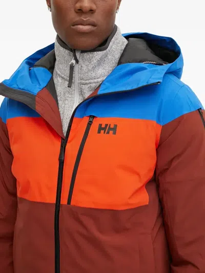 Helly Hansen Colourblock Hooded Jacket In Brown