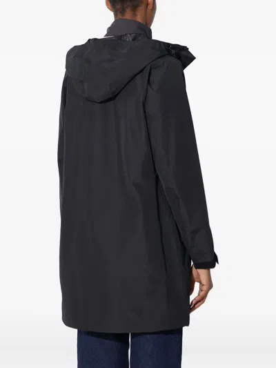 Helly Hansen Voyage Hooded Rain Coat In Black