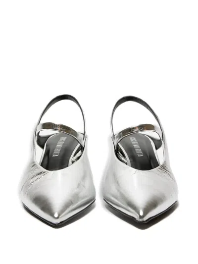 Guglielmo Rotta 55mm Arven Scratch Pumps In Silver