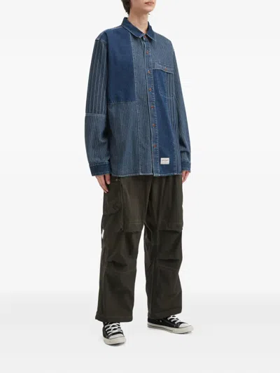 细条纹牛仔衬衫