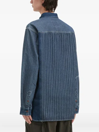 细条纹牛仔衬衫