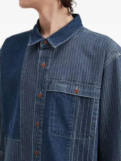 细条纹牛仔衬衫