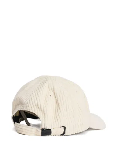 C.p. Company Corduroy Baseball Cap In White
