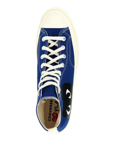 Comme Des Garçons Play Play Converse Cotton High Sneakers In Blue
