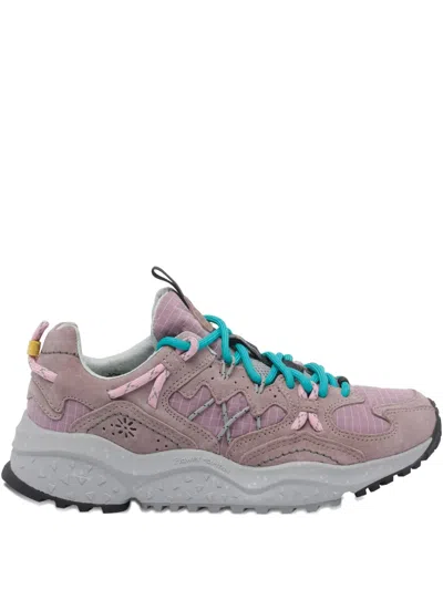 Flower Mountain Yamabushi Suede Sneakers In Pink