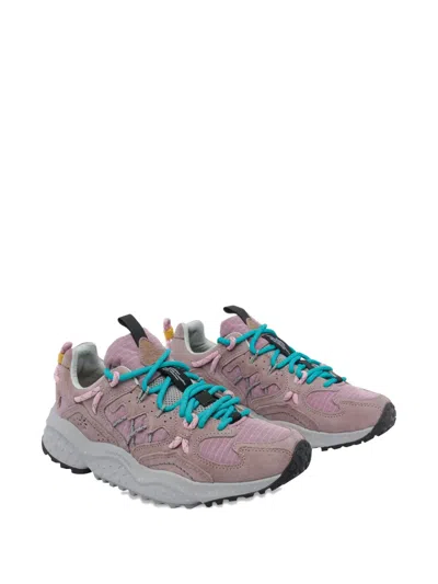 Flower Mountain Yamabushi Suede Sneakers In Pink