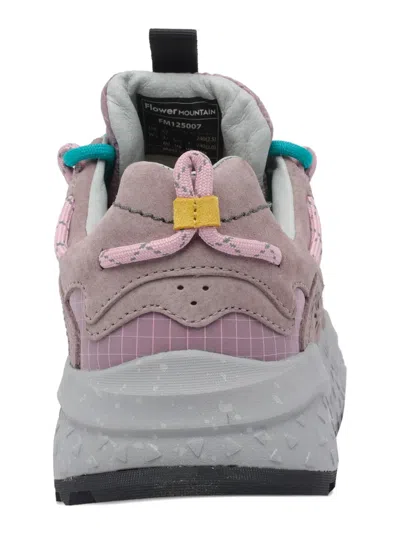 Flower Mountain Yamabushi Suede Sneakers In Pink