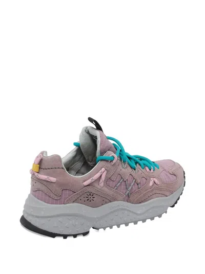 Flower Mountain Yamabushi Suede Sneakers In Pink