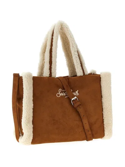 Mc2 Saint Barth Borsa Vanity Mini Shearling Marrone In Brown
