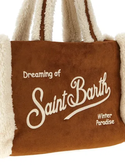 Mc2 Saint Barth Borsa Vanity Mini Shearling Marrone In Brown