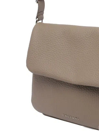 Orciani Taupe Small Soft Diana Crossbody Bag In Neutral
