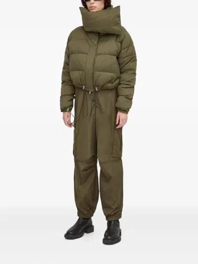 Herskind Cargo Parachute Pants In Green