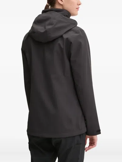 Jack Wolfskin Trailtime 2l Logo Hooded Performance Jacket In Black