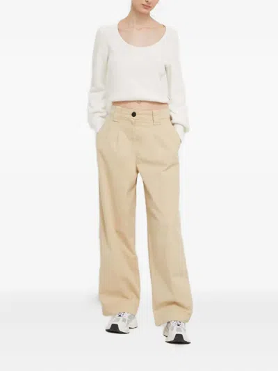 Hugo Boss Scoop-neck Sweater In White