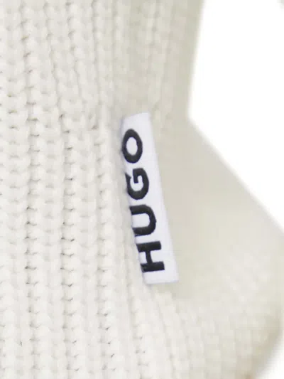 Hugo Boss Scoop-neck Sweater In White