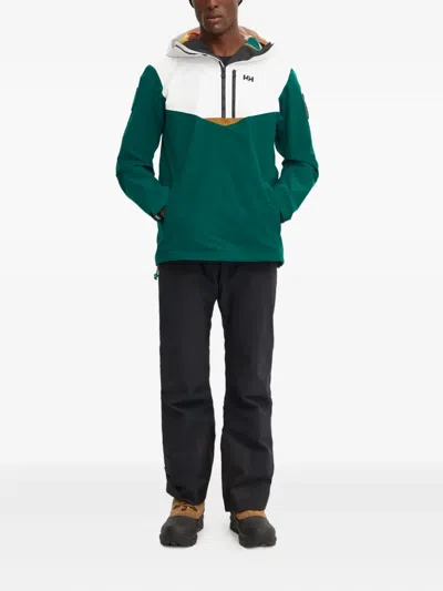 Helly Hansen Logo Hooded Jacket In Green