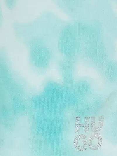 Hugo Boss Tie-dye Drawstring Shorts In White