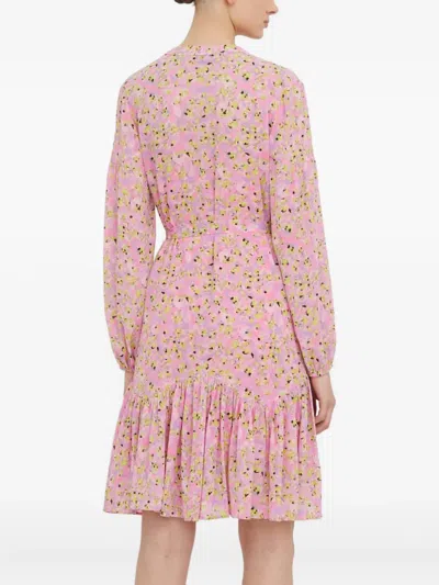 Hugo Boss Ruffled Mini Dress In Pink