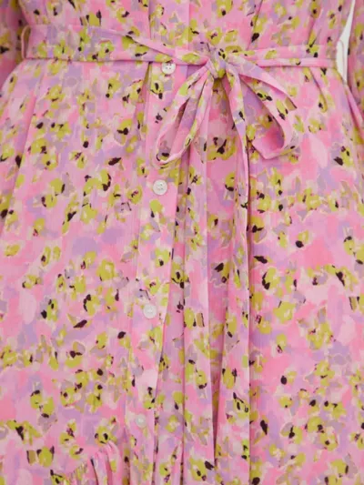 Hugo Boss Ruffled Mini Dress In Pink