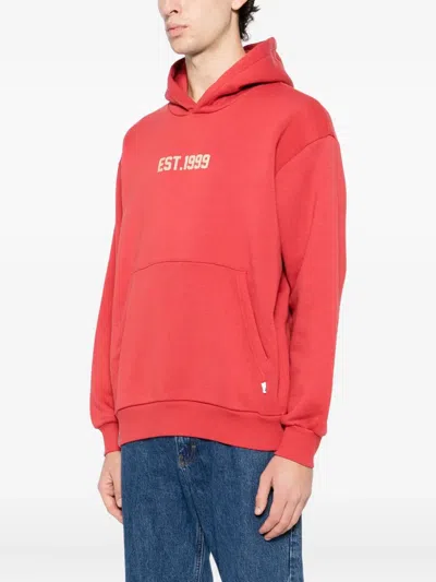 Izzue Logo-embroidered Hoodie In Red