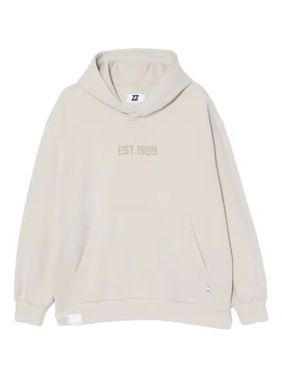 Izzue Logo-embroidered Hoodie In Gray