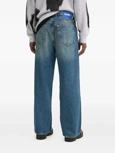 Hugo Boss Faded Jeans In Blue