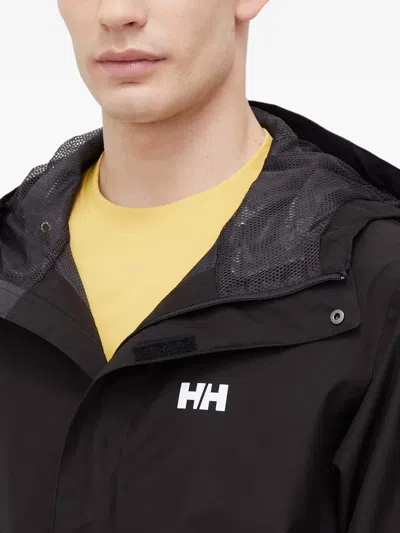 Helly Hansen Hooded Zip Jacket In Black