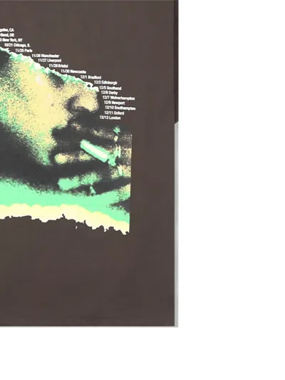 Pleasures Domination Short Sleeve Cotton Graphic T-shirt In Brown