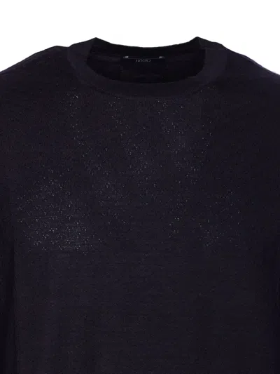 Hōsio Crewneck Long-sleeves Sweater In Black