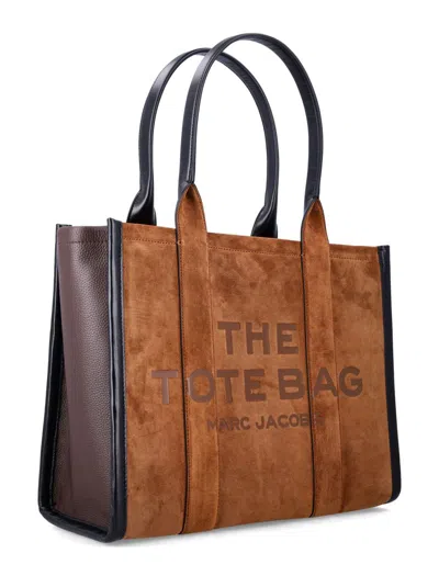 Marc Jacobs The Large Tote Suede In Brown