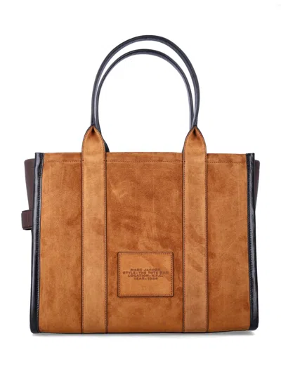 Marc Jacobs The Large Tote Suede In Brown