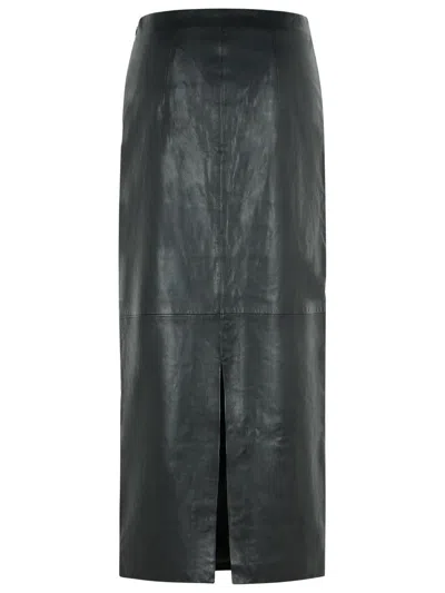 Rotate Birger Christensen Nettie Skirt In Black Eco Leather In Black