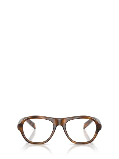 Prada Round-frame Tortoiseshell Glasses In Brown