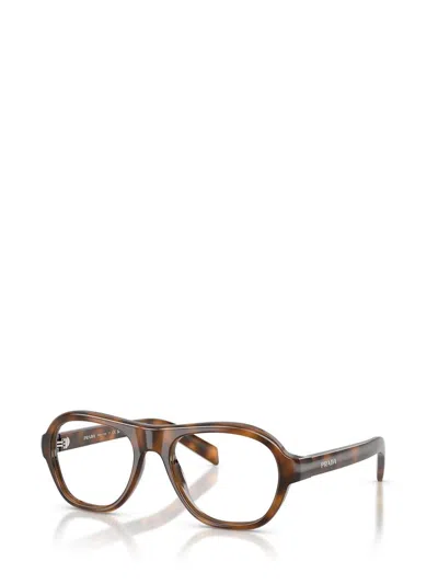 Prada Round-frame Tortoiseshell Glasses In Brown