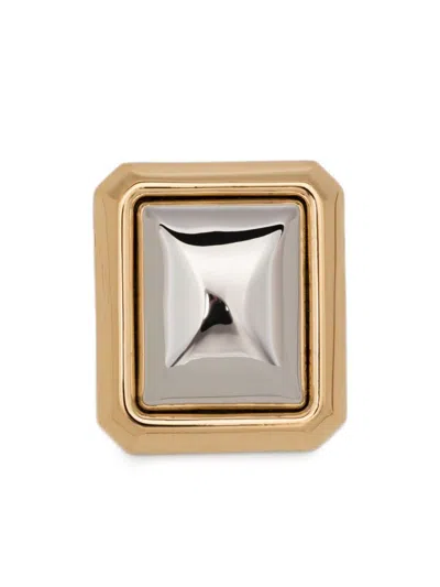 Jacquemus Geometric Square Drop Earrings In Gold