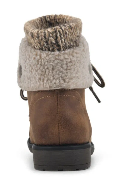 Cliffs By White Mountain Duena Faux Shearling Trimmed Hiking Boot In Brown