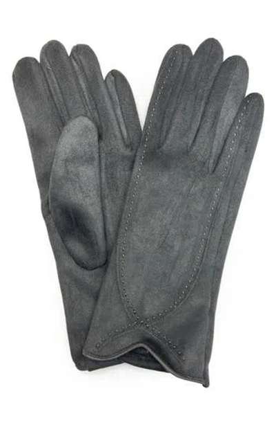 Marcus Adler Stitched Touchscreen Gloves In Gray