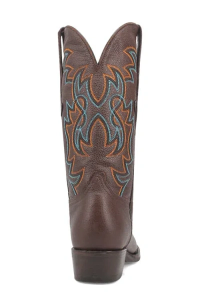 Dingo Gold Rush Pebbled Leather Cowboy Boot In Brown