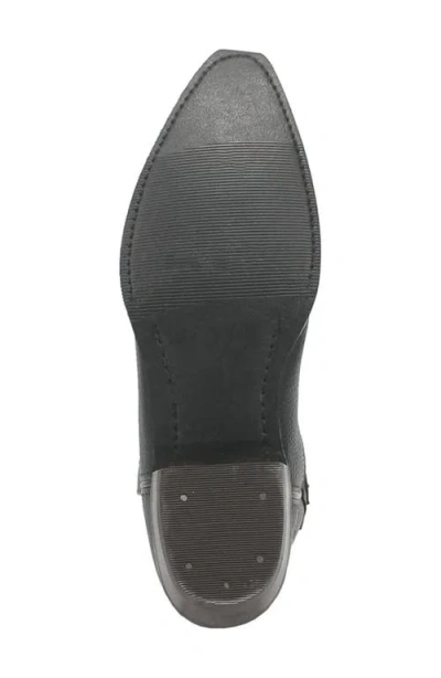 Dingo Gold Rush Pebbled Leather Cowboy Boot In Black