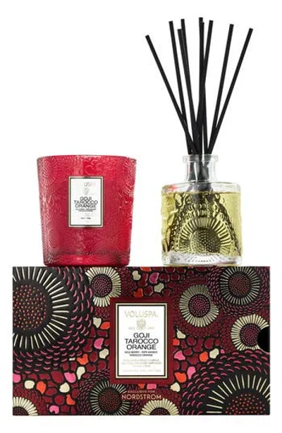 Voluspa Goji Tarocco Orange Scented Candle & Diffuser Set In Multi