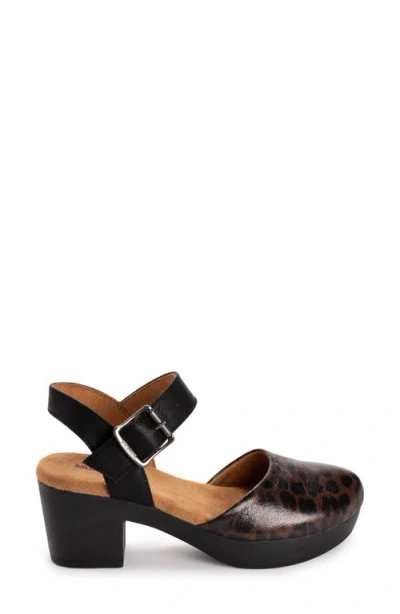 Muk Luks Merritt Strap Shoe Womens Round Closed Toe Cone Heel Pumps In Brown