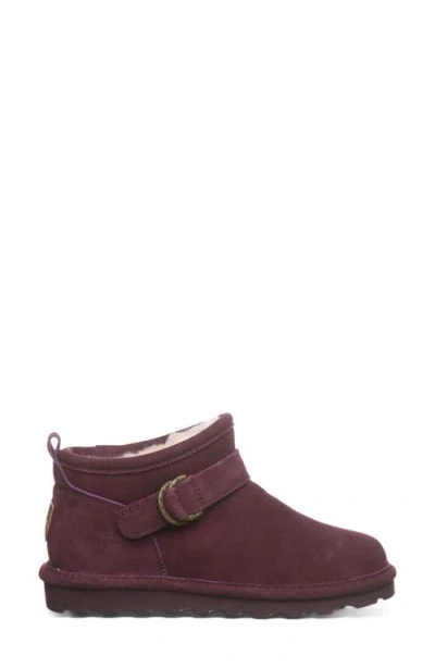 Bearpaw Petite Buckle Boot In Burgundy
