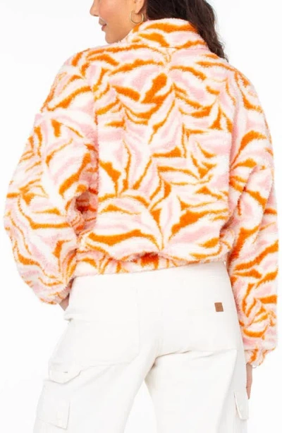 Roxy Cold Surf Print Fleece Jacket In Multi