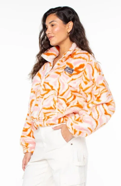 Roxy Cold Surf Print Fleece Jacket In Multi