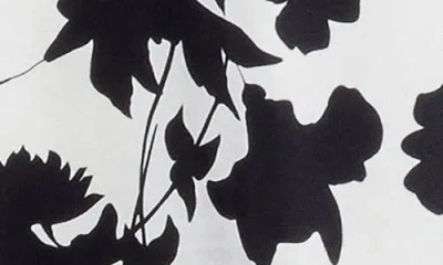 Melloday Tie Neck Long Sleeve High-low Dress In Black