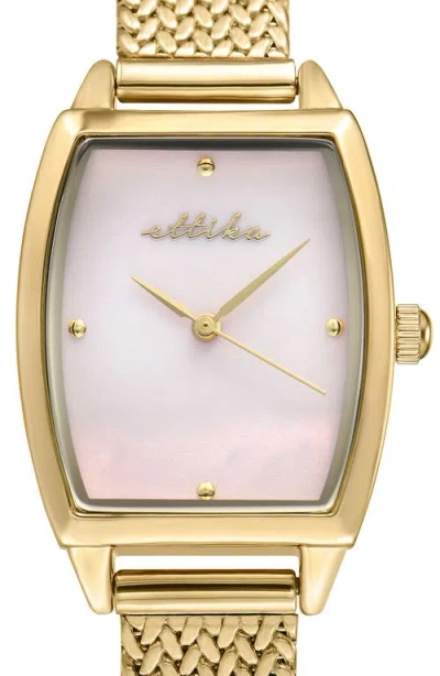 Ettika Timeless Texture Watch In Gold