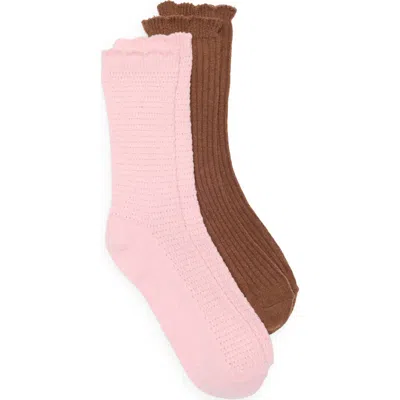 Hue 2-pack Lattice Crew Socks In Multi